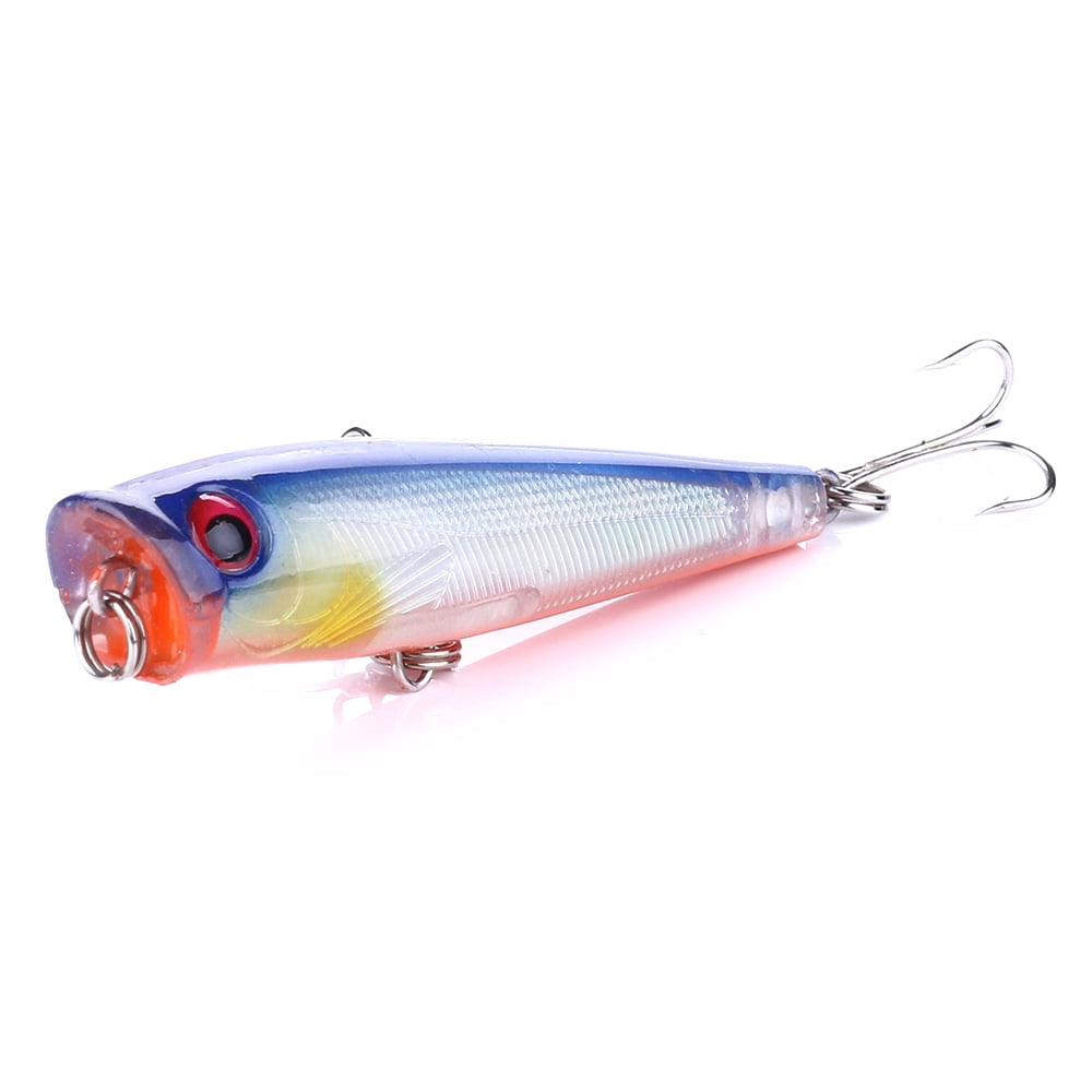 HENGJIA Top Water Popper Fishing Lures Saltwater, 6 Pack Pencil Popper Lures Artificial Hard Baits for Bass, Trout, Walleye Fishing Lure