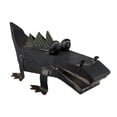 thumbnail image 1 of Boxy Black Metal Urban Alligator Indoor/Outdoor Sculpture, 1 of 4