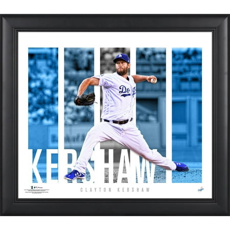 Clayton 4 Panel - Clayton Kershaw Los Angeles Dodgers Framed 15