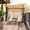Beige#4, variant on Patio Furniture Sets Outsunny 2-Seat Patio Swing Chair, Outdoor Canopy Swing Glider with Pivot Storage Table, Cup Holder, Adjustable Shade, Bungie Seat Suspension and Weather Resistant Steel Frame, B