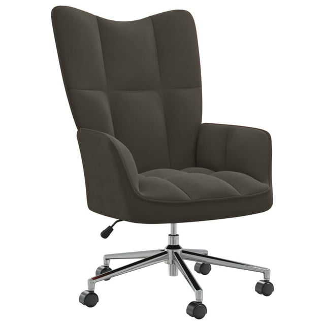 vidaXL Fauteuil de Détente en Velours Gris Foncé