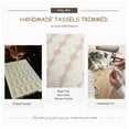 thumbnail image 3 of Fancy Homi Set of 2 Boho Pink Decorative Throw Pillow Cover 20x20 inch for Couch Bed Sofa, Aesthetic Modern Organic Farmhouse Home Decor, Soft Cotton Accent Macrame Woven Cushion Case with Tassels, 3 of 7