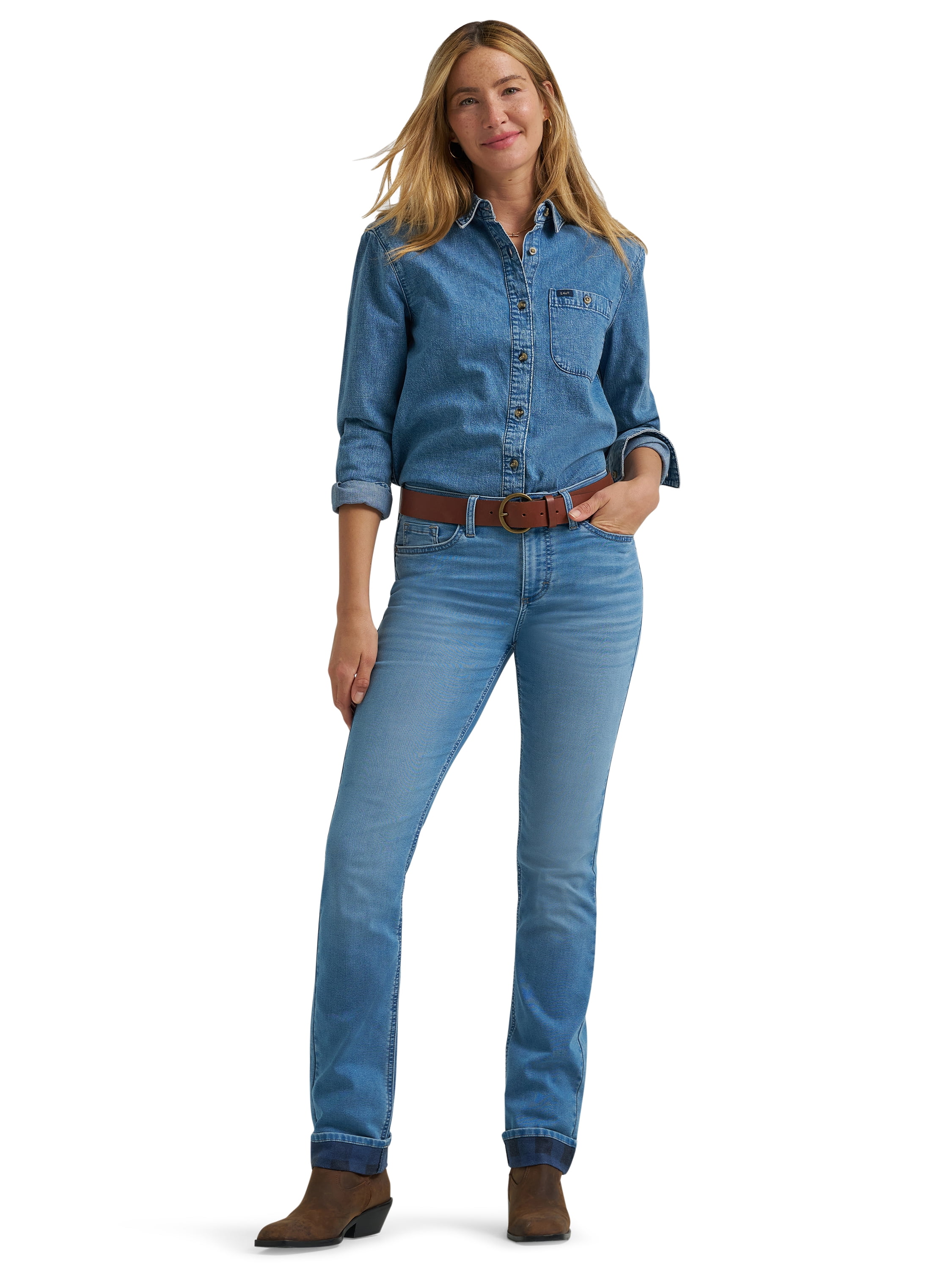 Lee® Women's Legendary Lined Straight Leg Denim Jeans