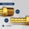thumbnail image 2 of Five Oceans Brass Fuel Hose Barb 1/4 inches NPT Thread x 5/16 inches Hose FO4278, 2 of 8
