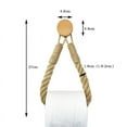 thumbnail image 3 of Kraoden Rattan Toilet Paper Holder, Boho Rope Wood Hanging Tissue Rolls Paper Holder Wall Mounted, Rustic and Natural Unique Bathroom Accessories, 3 of 7