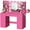 Dark Pink, variant on Homall Vanity Desk with Mirror, LED Lights & Power Outlet, Makeup Vanity Table with 7 Drawers & Shelves for Girls and Women, White