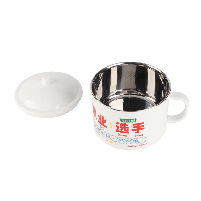 Cuenco Para Servir, Elegante Prevención De óxido, Cuenco Multifuncional Para Ramen, Aspecto Nostálgico De Cerámica, Acero Inoxidable, Diversión Duradera Para Uso Doméstico