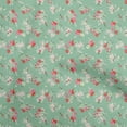 thumbnail image 1 of oneOone Silk Tabby Sea Green Fabric Floral Sewing Material Print Fabric By The Yard 42 Inch Wide, 1 of 4
