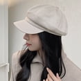 thumbnail image 2 of SikaFu Internet Celebrity New Breda Hat Retro Octagon Autumn Winter Hat Clothing With Pure Color Peaked Cap, 2 of 8