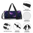 thumbnail image 6 of Fotbe Eggplant Pattern Foldable Sports Gym Bag with Wet Dry Pocket, Ultralight Travel Bag, Large Capacity Duffel Bag, Splash Proof Carry on Bag, Overnight Bag, Weekender Bag, 6 of 8