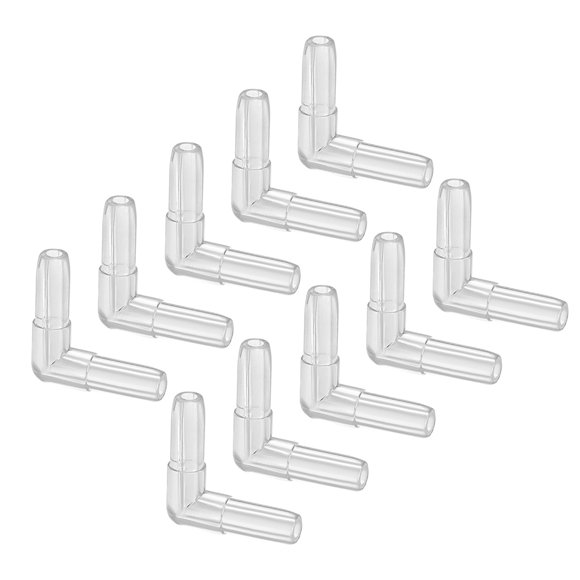Conector de válvula de aire para acuario, tubería en línea de plástico, codo, válvulas, para línea de aire de estanque de acuario de 4mm 10 piezas