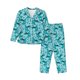 thumbnail image 1 of Fotbe Shark Wearing Sunglasses Conjunto de Pijama de Manga Larga para Mujer con Estampado, Ropa de Dormir de 2 Piezas, Conjunto de Casa Suave y Cómodo con Bolsillos-Medium, 1 of 7