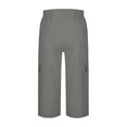 thumbnail image 6 of Kelon Women's Cargo Capri Pant Lightweight Casual Summer Straight Leg Petite Length Cropped Pants Shorts With Pockets 2XL, 6 of 8