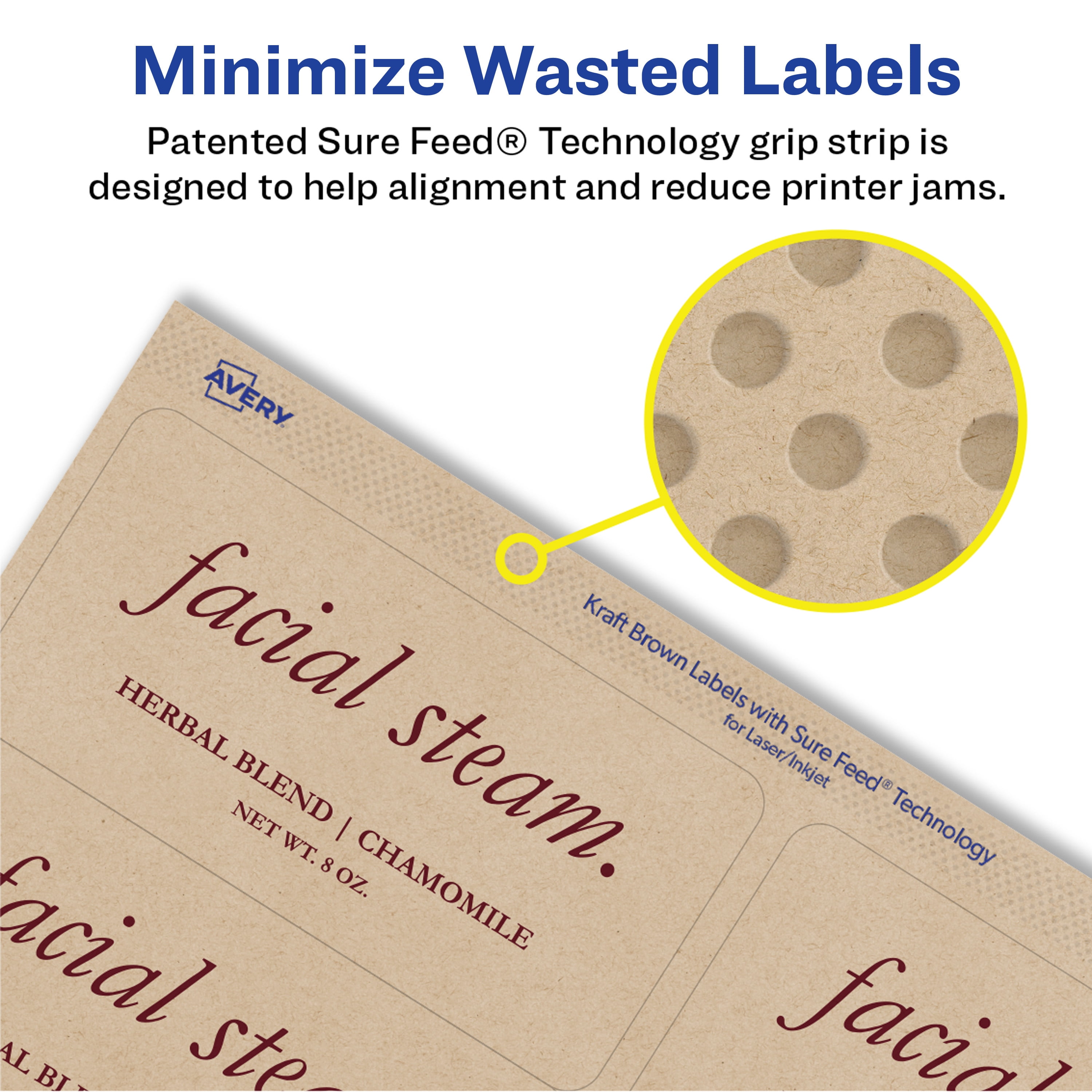 (2 pack) Avery Kraft Brown Rectangle Labels, 2" x 4", 250ct (5784)