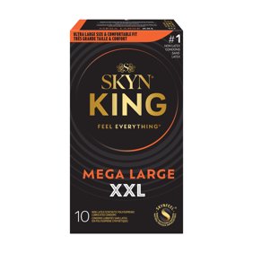 SKYN King Mega Large XXL Non-Latex Lubricated Condoms, 10 Count &ndash; Comfortable Fit