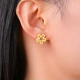 thumbnail image 7 of Flower Stud Earring Stainless Steel Ear Studs for Women Bohemian Floral Jewelry, 7 of 7