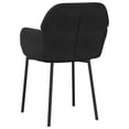 thumbnail image 4 of Sillas de comedor vidaXL de terciopelo negro, 2 unidades, 4 of 8