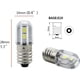 thumbnail image 3 of Paquete de 10, bombilla LED E10 de 120 VCA o CC, luz indicadora superbrillante de 100 lúmenes para entretenimiento, bombillas navideñas, Color blanco cálido, 3 of 5