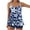 Women's Plus Size Swimsuits Dark Blue, variant on Women's Plus Size Swimsuits, Two Piece Tankini Bathing Suits Blouson Swim Tops with Boy Shorts Women Swimsuits Floral Printed Scoop Neck Sporty Swimwear S-5XL