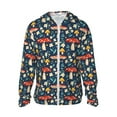thumbnail image 2 of Uemuo Colorful Mushrooms Pattern Women's Full Zip UPF 50+ Sun Protection Hoodie Jacket Long Sleeve Sun Shirt Hiking Outdoor Performance with Pockets-3X-Large, 2 of 9