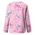 thumbnail image 4 of YUGYXL Pink Bows Sweatshirt for Women Plus Size Loose Blouse Crewneck Fall Winter Fashion Outfits Tops for Women Pink XXXXXL, 4 of 5