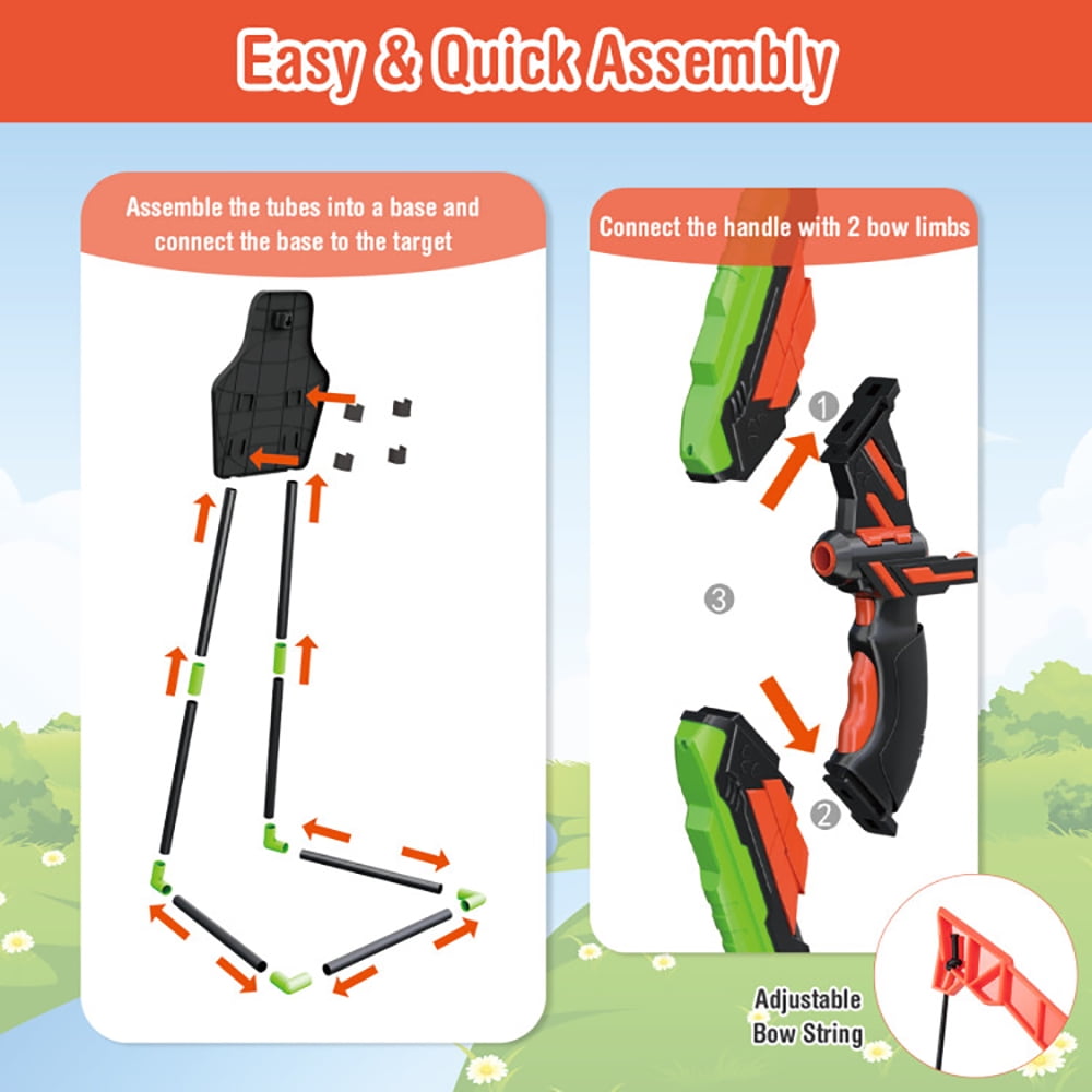 Yardi Yard Youth Archery Bow Set with LED Light Up Bow and 20 Suction Cup Arrows for Kids, Bow and Arrow Archery Toy for Kids