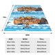 thumbnail image 3 of Fotbe Animals on Noah's Ark Floating Manta de Franela Acolchonada con Estampado, Súper Suave y Esponjosa, Extra Grande para Sofá, Cama, Uso Todo el Año-60"x50", 3 of 7