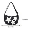 thumbnail image 2 of Women Canvas Messenger Bag Adjustable Strap Soft Student Book Bag (Black) Shoulder Bags for Women, 2 of 10
