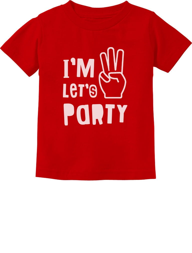 TStars Im Three Lets Party Cute 3rd Birthday Gift Toddler Kids T-Shirt