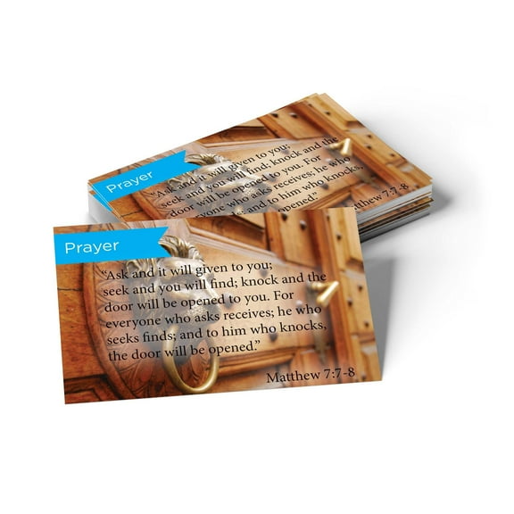 Prayer, Matt 7:78, Pass Along Scripture Cards, Pack 25
