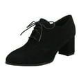 thumbnail image 2 of Mostsola Oxford Shoes for Women Round Toe Lace up Block Heel Vintage Dressy Pumps Shoes, 2 of 8
