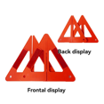 thumbnail image 4 of Panneau d'Avertissement de Circulation Réfléchissant Auto Portable Triangle Pliable Trépied Solide pour Urgence Routière, 1 x Triangle d'Avertissement d'Urgence Voiture, 4 of 5