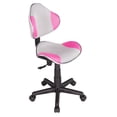 thumbnail image 2 of JJS Home Office Low Back Computer Executive Chair, Ergonomic Mesh Chair with Extra Large Base and Pads, Grey/Pink, 2 of 8