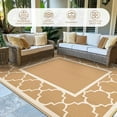 thumbnail image 5 of DEORAB Outdoor Rugs Waterproof Plastic Straw Mat 8'x10' Reversible for RV Patio Deck Beach Brown & Beige, 5 of 5