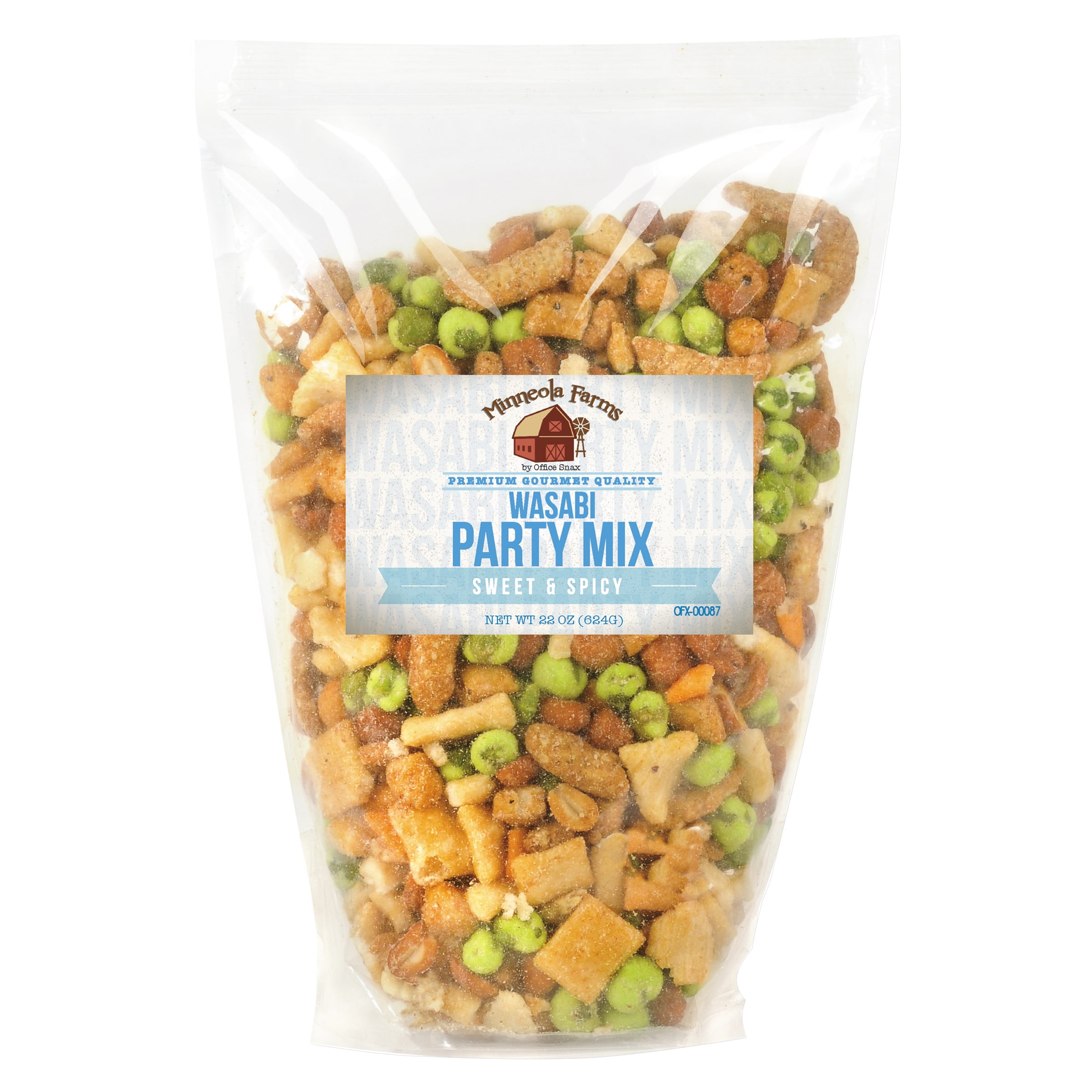 Office Snax All Tyme Favorite Nuts, Wasabi Party Mix, 22 oz Bag by OFFICE SNAX, INC.