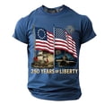 thumbnail image 2 of 250Th Anniversary Casual Short Sleeve T Shirt Comfortable Breathable 250Th Mens Graphic Tees Blue XL, 2 of 4