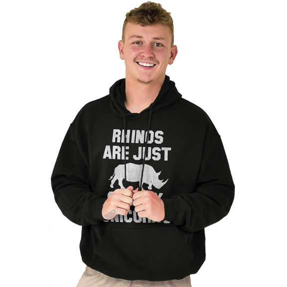 Rhinos Are Just Chubby Unicorns Hoodie Sweatshirt Women Men Brisco Brands S
