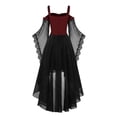 thumbnail image 5 of Gothic Witch Dress For Women Off Shoulder Butterfly Sleeve Lace Halloween Dress Medieval Vampire Vintage Gothic Outfit, 5 of 6