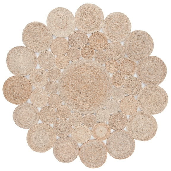 SAFAVIEH Natural Fiber Allen Geometric Area Rug, Natural, 8' x 8' Round