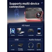 Mini Projector with WiFi , Native 1080P Projector , Projectors for Outdoor Movies Home Theater Built-in Speaker Android11 Dual WiFi6 Allwinner 1080p Compatible with iPhone/Android/PS4/Laptop