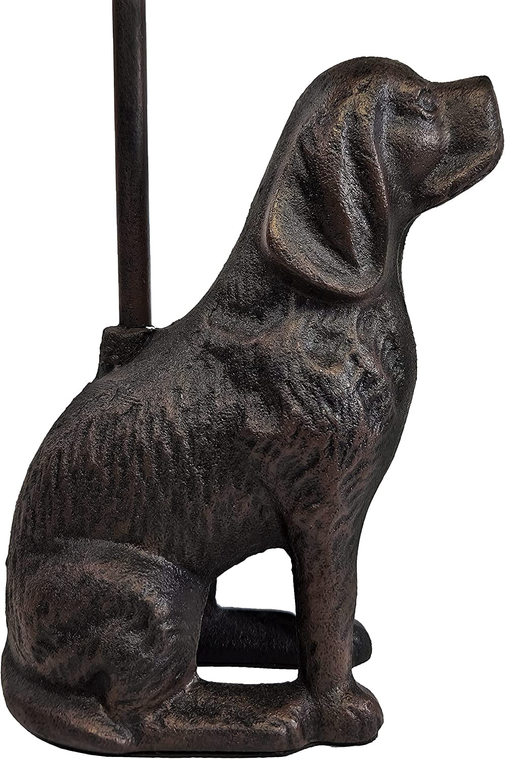 LuLu Decor, Cast Iron Decorative Dog Door Stopper with Rod, 5lbs 1oz