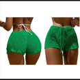 thumbnail image 3 of Traje de Baño Bikini de Punto con Cintura Alta y Aberturas para Mujer. Verde L, 3 of 7