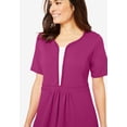 thumbnail image 4 of Woman Within Plus Size Layered Knit Empire Dress, 4 of 4