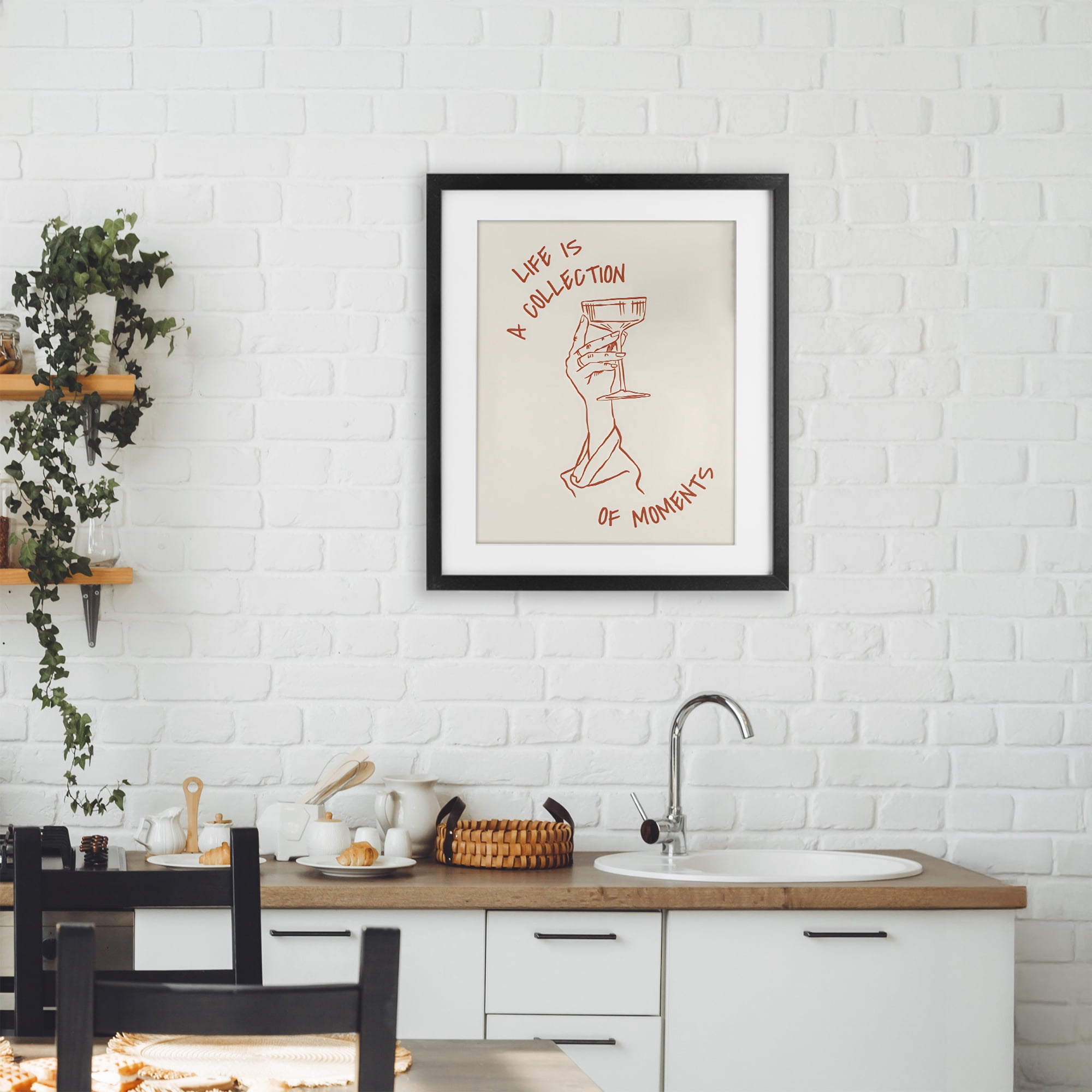 Stupell Industries Life Is A Collection of Moments Toast Black Framed Print Under Glass, design by The Prints Vibe