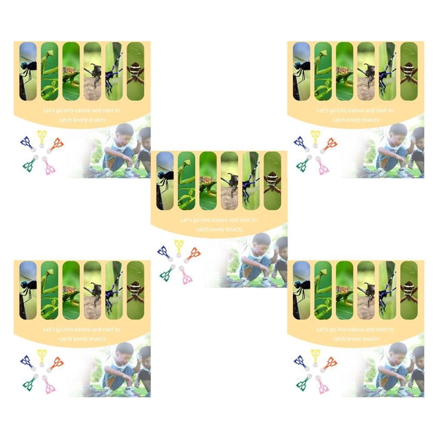 bedienty 5X Bug Insect Catcher Scissors Scoopers Clamp Tongs Tweezer Children Toy Set R 5Set