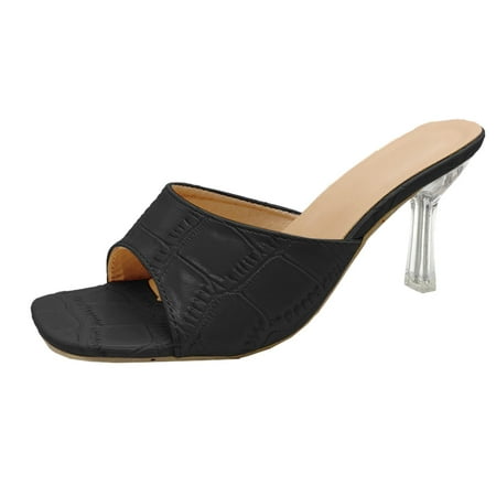 

XINSHIDE Women Sandals Stilettos High Heels Low Mid Square Heel Ankle Strap Sandal Office Female Pointed Toe Pumps Shoes Fashion Shoes