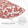 thumbnail image 3 of Goofa Tomato Pattern Pillow Case – Plush & Soft Cushion Cover, Hypoallergenic Throw Pillow Case for Comfortable Sleep with Envelope Closure-16"x24", 3 of 6