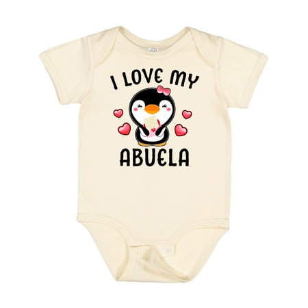 

Inktastic I Love My Abuela with Cute Penguin and Hearts Gift Baby Girl Bodysuit