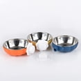thumbnail image 4 of Cuenco colgante de acero inoxidable para perros, comedero para gatos y perros, cuenco para beber, cuenco para mascotas de calabaza MFZFUKR CPB-DE-SSW2344-6, 4 of 5