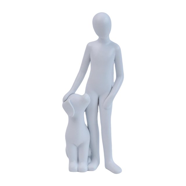 con perro, estatua, adorno, decoración de escritorio, accesorio, significativo, reflexivo, Blanco